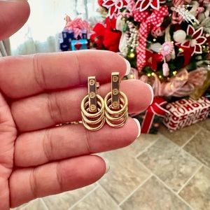 18k real gold earrings